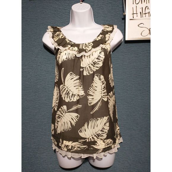 😊 Tommy Hilfiger semi-sheer sleeveless blouse small - Picture 2 of 4